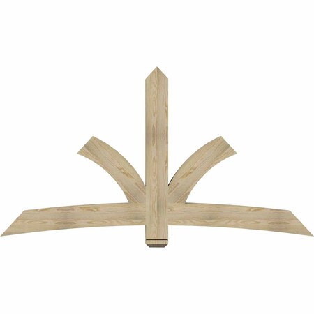 Ekena Millwork Davenport Rough Sawn Timber Gable Bracket, Douglas Fir, 84"W x 45"H x 4"D x 6"F, 13/12 Pitch GBW084X45X0406DAV00RDF
